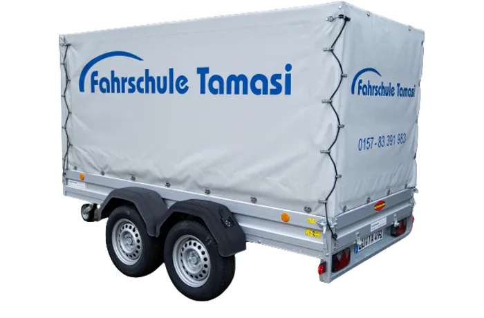 Böckmann-Anhänger der Fahrschule Tamasi für die Klasse BE